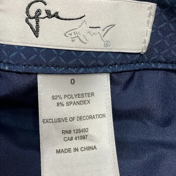 Greg Norman Women’s Flat Front Navy Geometric Print Golf Shorts 0 - Picture 9 of 16